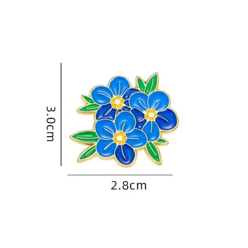 Jewelry Accessory Blue Forget-Me-Not Pin Enamel Pin Delicate Flower Pin For Gift For Friend Gifts For Her Accessories