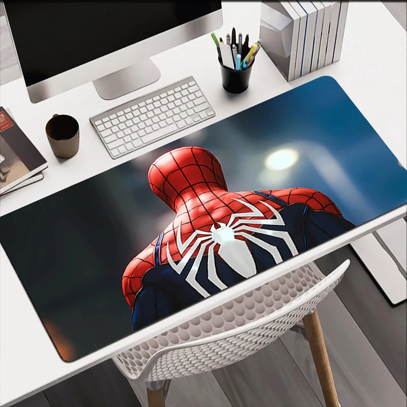 Deskmat Mouse Mat Carpet Gamer Keyboard Mat Mouse Pad Gaming Desk Protector Laptop Spider-Man Mousepad 31.5x11.8Inch(80x30CM)