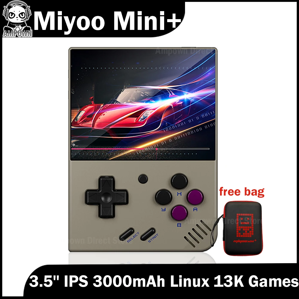 

Video Game Consoles Miyoo mini + Miyoomini Plus 3.5'' IPS OCA 128GB ARM-Cortea-A7 3000mAh Support PS GBA GBC FC WiFi 12000Games