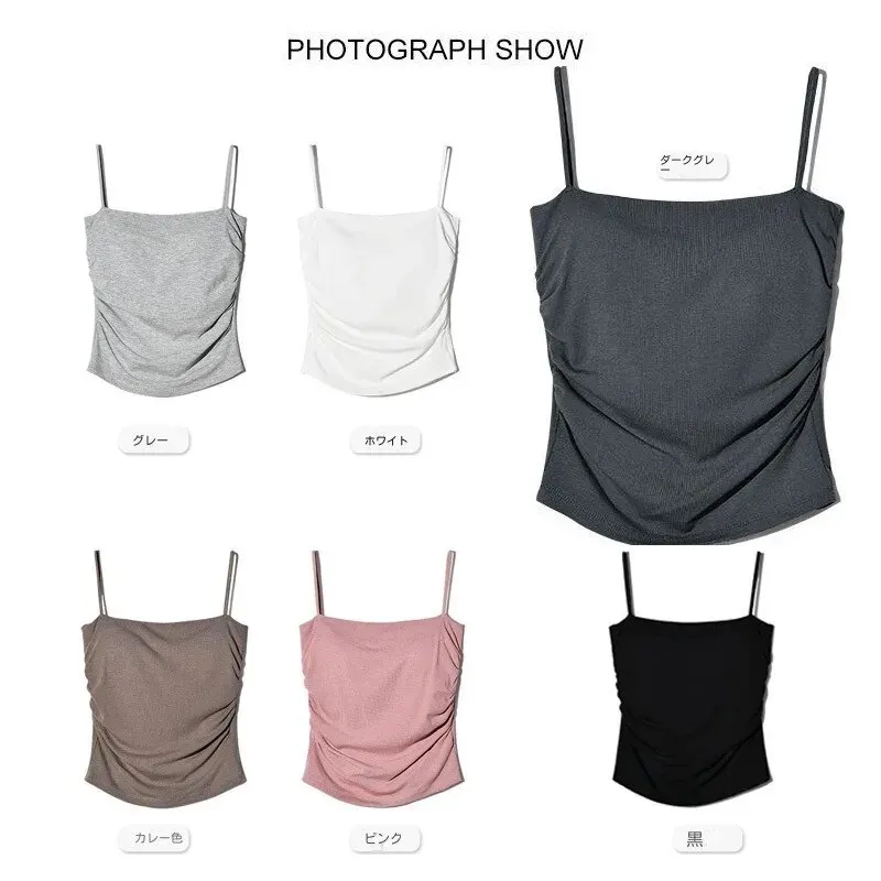 Nuova estate semplice cotone fionda canotta donna ragazza crop top camicia senza maniche reggiseno da donna top cinghie skinny canotta base miglior top