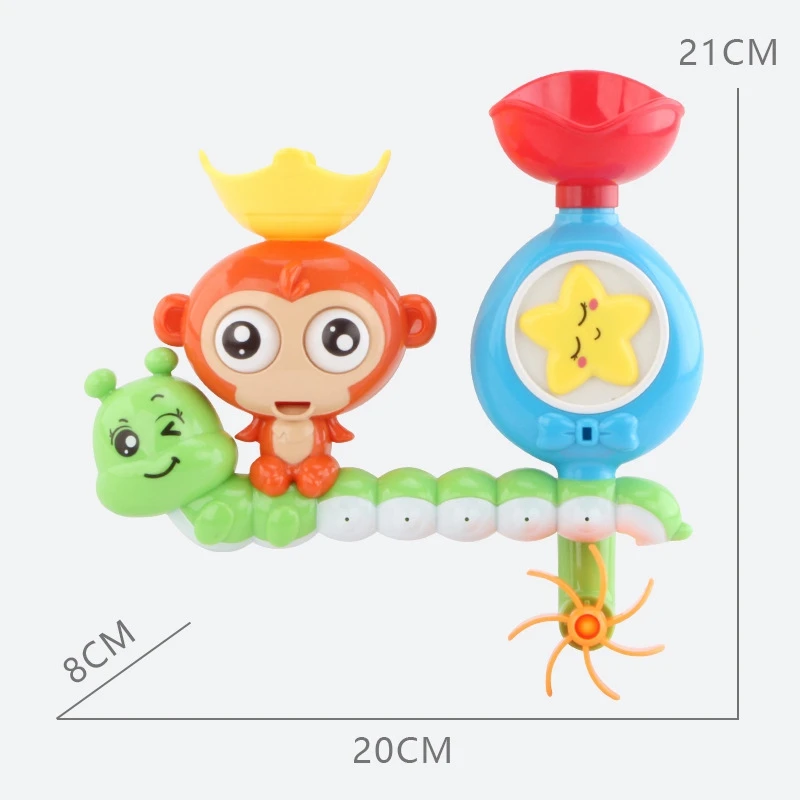 유아용 목욕 장난감, 1, 2, 3 세 남아 여아 폭포 욕조 장난감, 장난감 컵 2 개, 강력한 흡입 컵