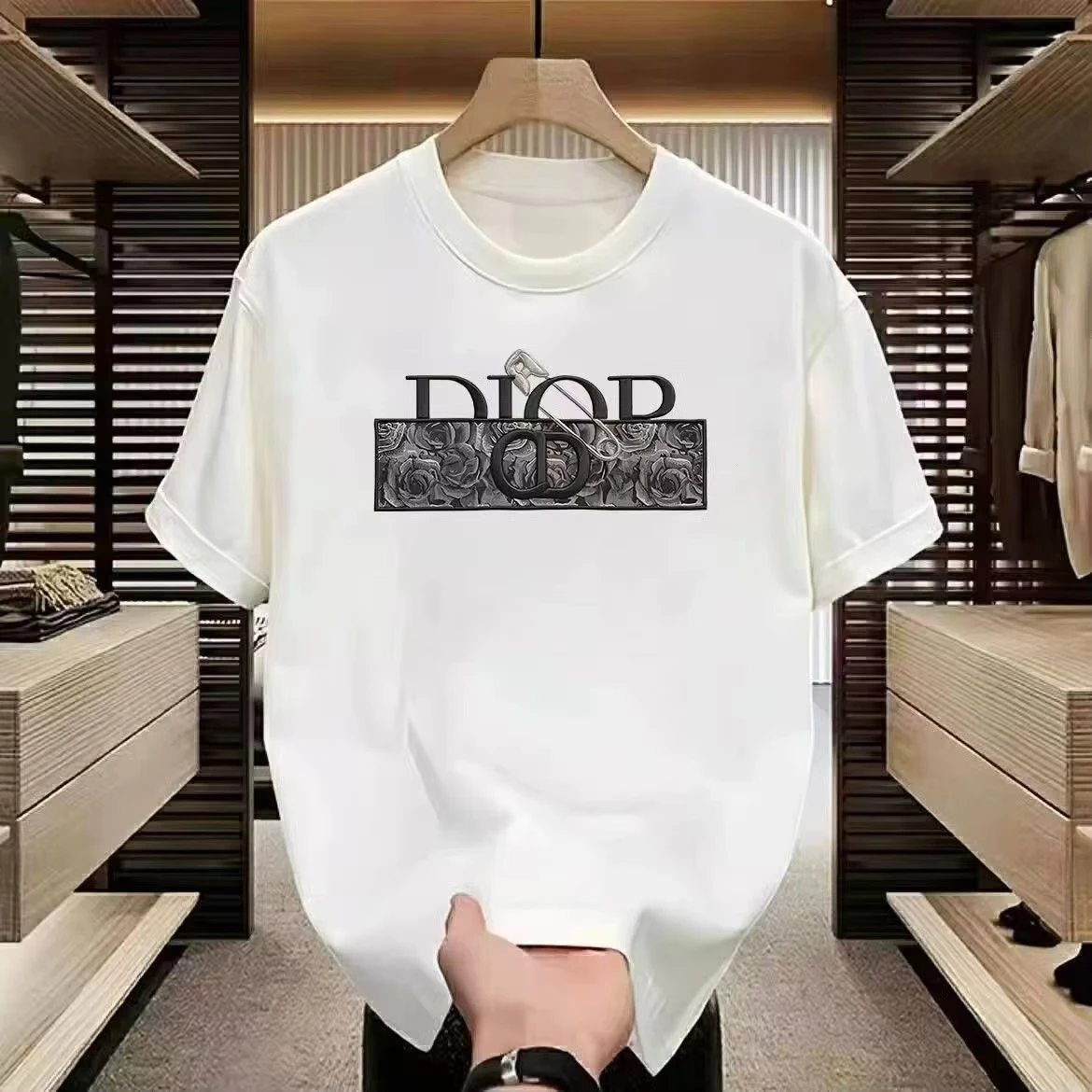 2026 New High-end Fashion Letter Graphic Print High-quality Men's and Women's T-Shirts Round Neck Loose Short Sleeve