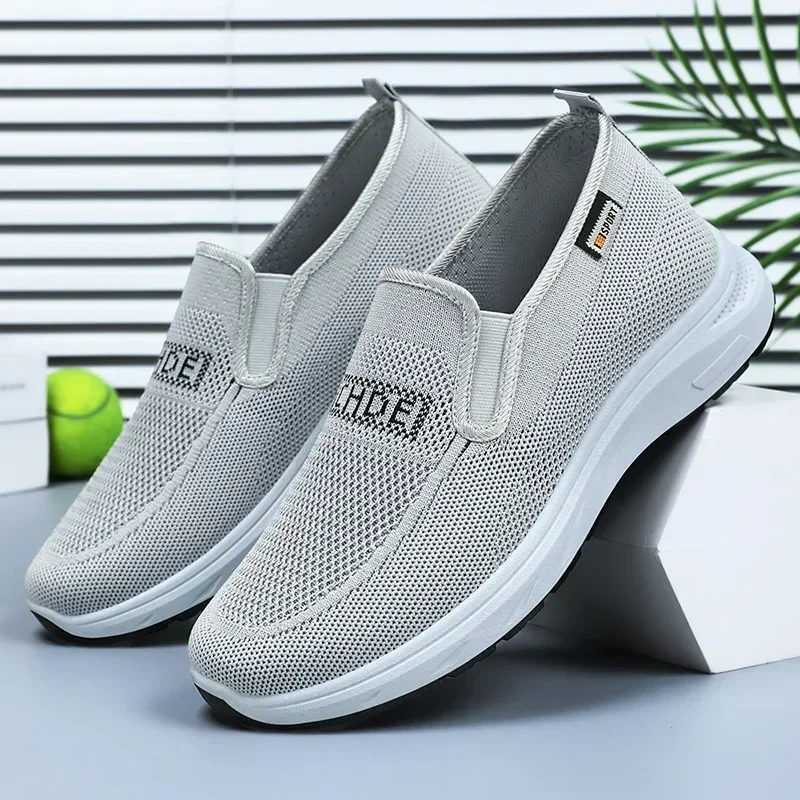 Men's Wear resistant mesh shoes Spring and Autumn Breathable New  Shallow Mouth Casual Sports Running Shoes