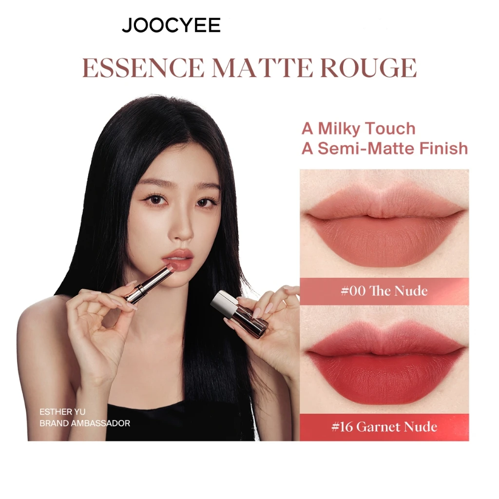 

JOOCYEE Essence Matte Lipstick Long-lasting Velvet matte finish Nourishing Hydrating Lipstick Lip Glaze Rouge Glossy Makeup