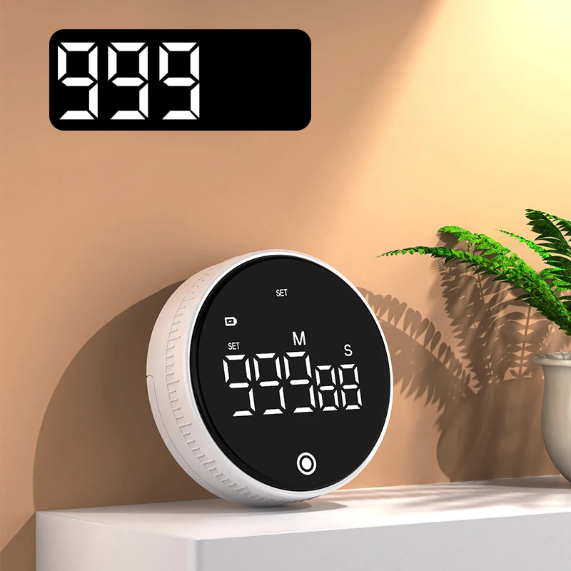 Kitchen Magnetic Digital Timer Spin Countdown Timer Baking Reminder Stopwatch Mechanical Clock for Kitchen Workinger