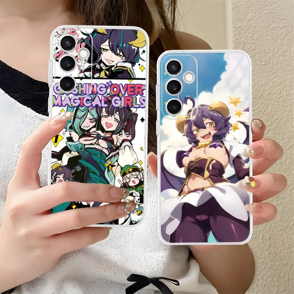 Gushing Over Magical Girls Phone Case for Samsung Galaxy S25 S24 S23 S22 S21Plus FE Ultra Soft TPU Clear Shockproof Cover