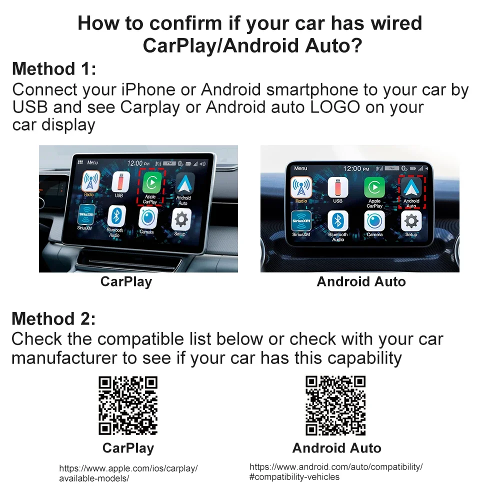 ZRGAE 2 in 1 Wireless CarPlay Adapter&Android Auto Wireless Adapter USB Plug Play CarPlay Wireless Car Interconnection Module