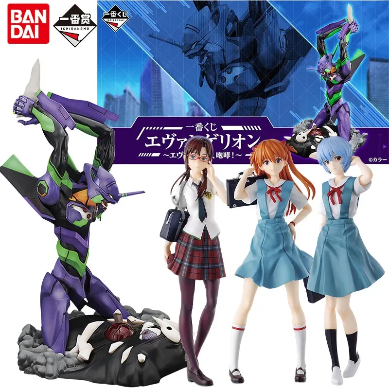 

Bandai натуральная Ichiban NEON GENESIS EVANGELION аниме фигурка Аянами Рей Аска Мари экшн-игрушки для детей подарок Коллекционная модель