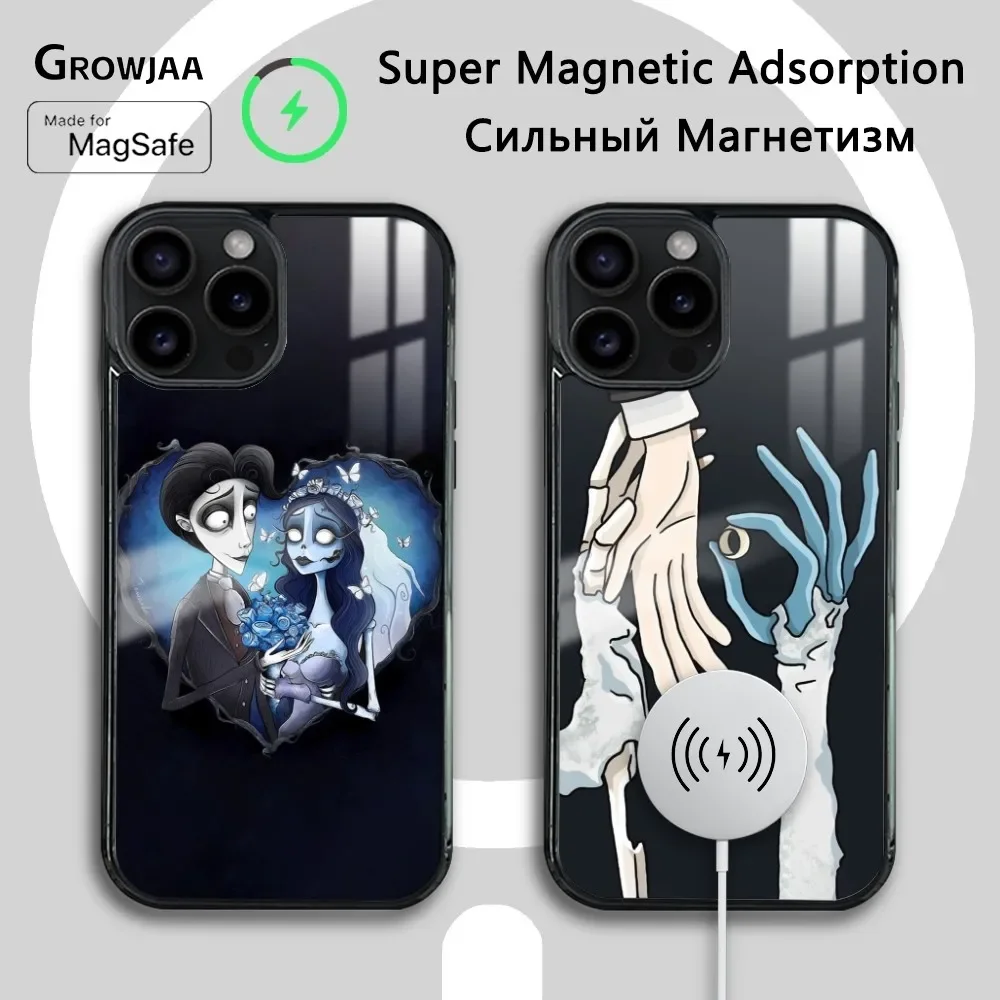 Tim B-Burton's Corpse Bride Phone Case For iPhone 16 15 14 13 12 11 Pro Max Plus Mini Magsafe Mirror Wireless Magnetic Cover