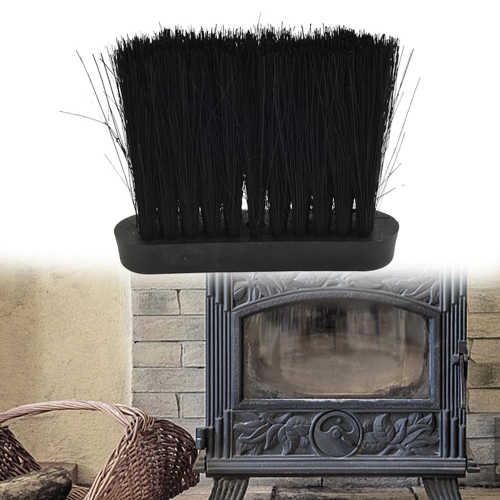 

1Pcs Fireplace Brush Fireplace Tool Best Price Black Bristle Brush Brushes Tool Fireplace Maintenance Plastic High Quality