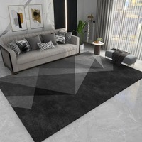 VIKAMA Modern Simple Style 140x200 Crystal Velvet Carpet Door Mat Kitchen Mat Tensioned Washable