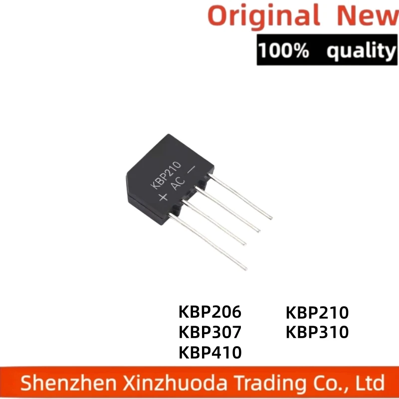 10 pieces KBP206 KBP210 KBP307 KBP310 KBP410 rectifier bridge stack 4-pin