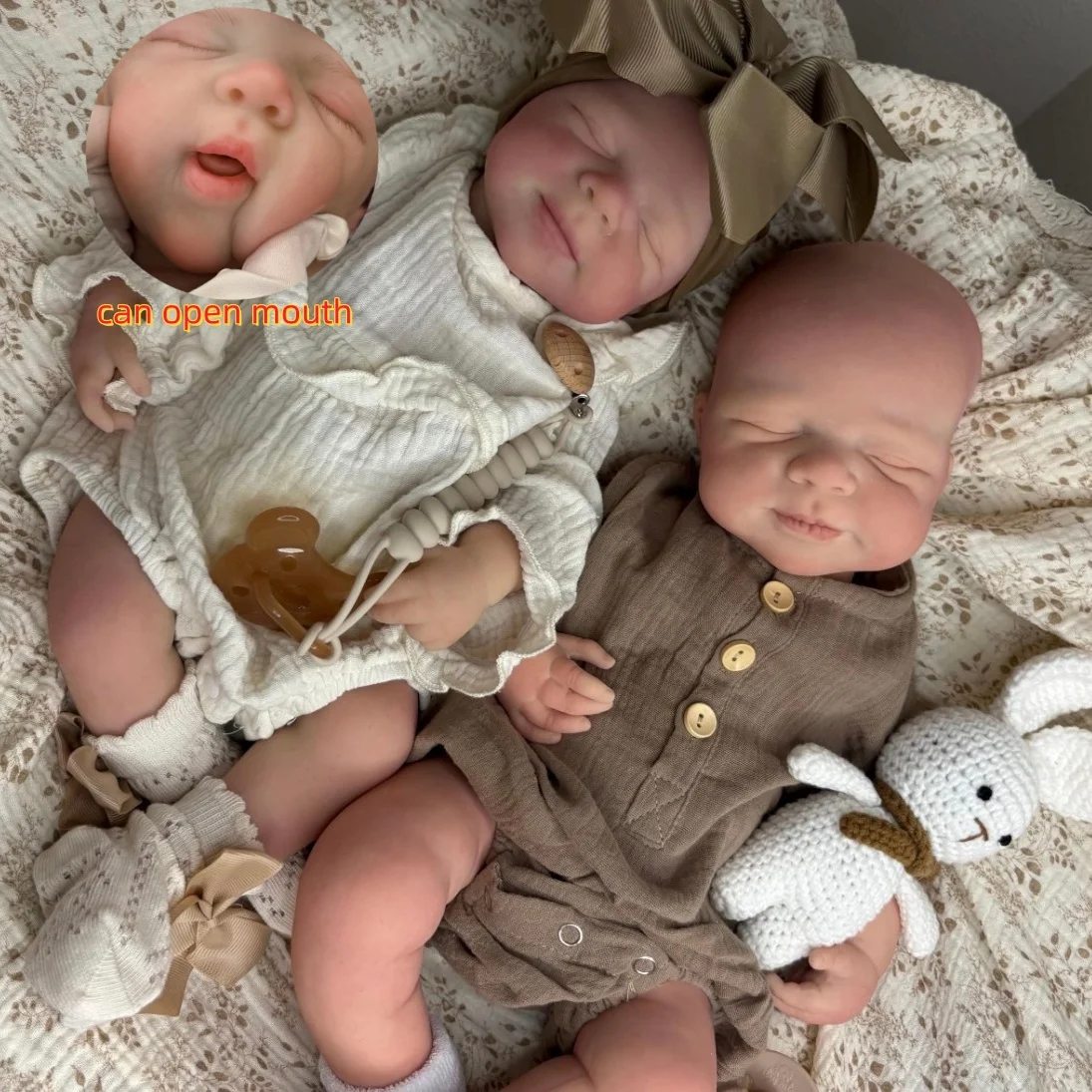 45CM Girl Pascale Bebe Open Mouth Handmade Full Body Soft Solid Silicone Reborn Baby Doll Reborn Corpo De Silicone