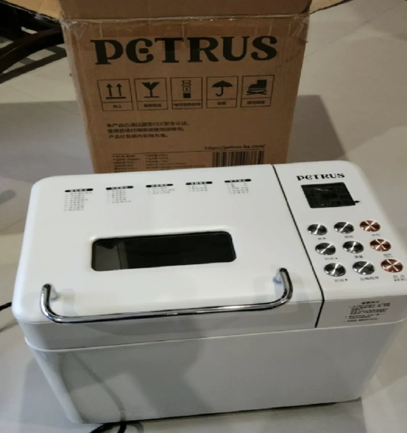 

220 В PETRUS PE8855 Многофункциональная хлебопечка Автоматическая машина для замешивания теста для завтрака и тостов DW