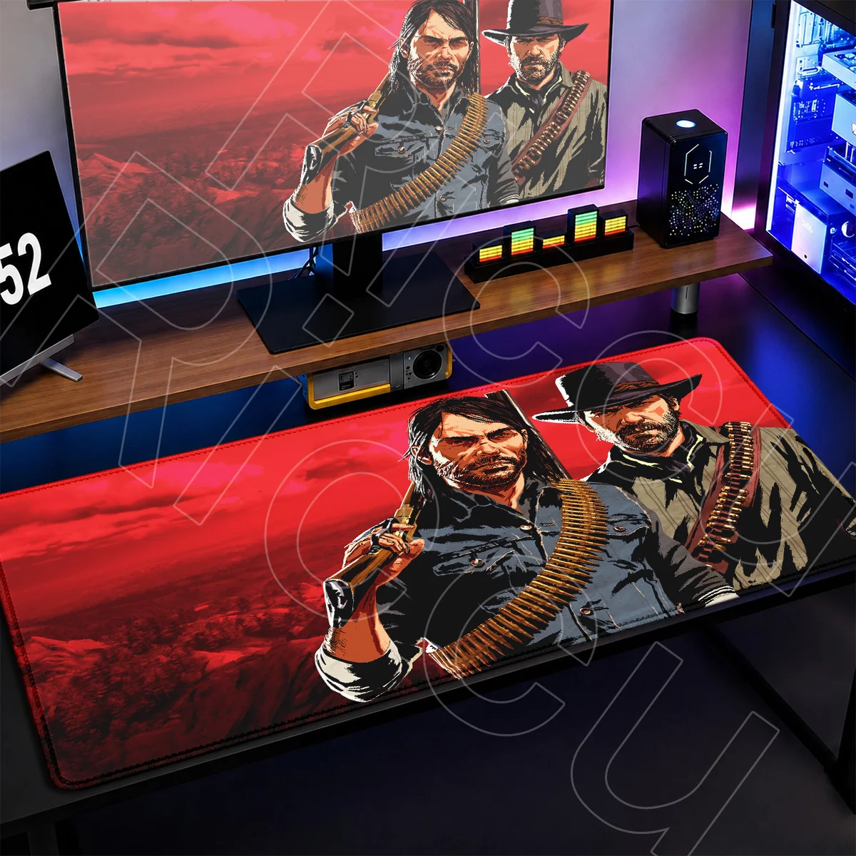 Red Dead Redemption 2 Gaming-Tapete Mauspad XXL Notebook Gummi-Schreibtischauslegematte 900x400mm HD-Druck Anime Waschbares Mauspad – Detail 3