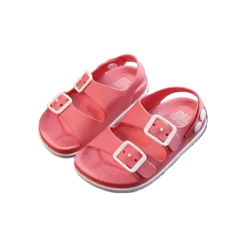 Fashion Solid Korean Kid Sandals Summer New Versatile Anti Slip Soft Bottom Girl Beach Sandal Kindergarten Anti Kick Sandals