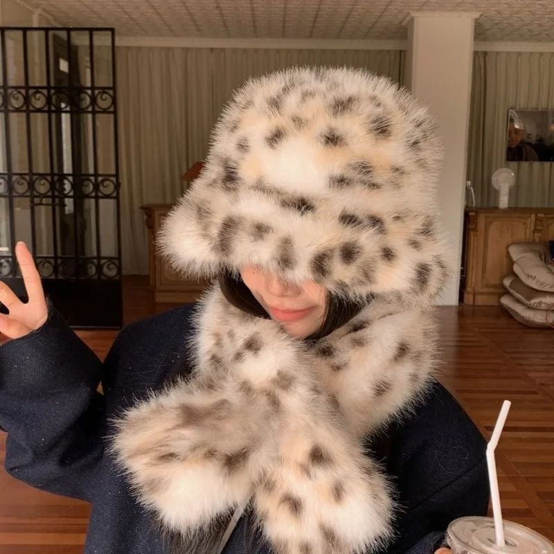 

Faux Rabbit Fur Scarf Winter Warm Neckerchief Women Solid Color Neck Muffler Long Plush Shawl Ladies Thick Scarves