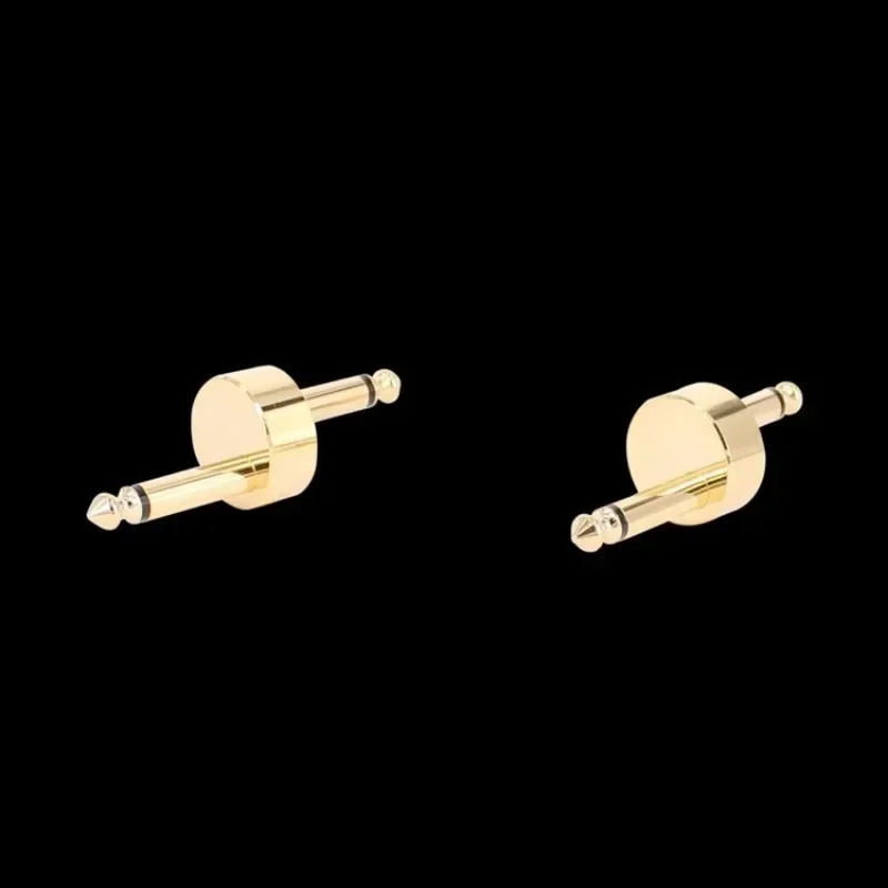 Conector do Pedal de Efeitos de Guitarra, 6.35 a 6.35 Adaptador, 6.5 Adaptador de áudio macho para macho, Usado para conexão de guitarra elétrica