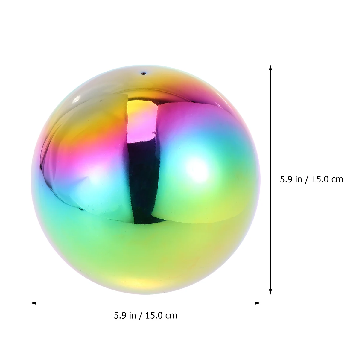

1pc Seven-colored Hollow Ball Stainless Steel Decorative Round Mirror Polished Multi-purpose Gift Accessory