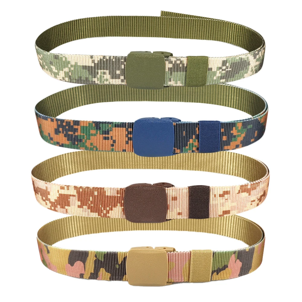 Automatic Buckle Nylon Belt, Quick-Release, Durable Canvas Outdoor Belt, Hunting and Hiking Tools, Hunting Clothing Accessories