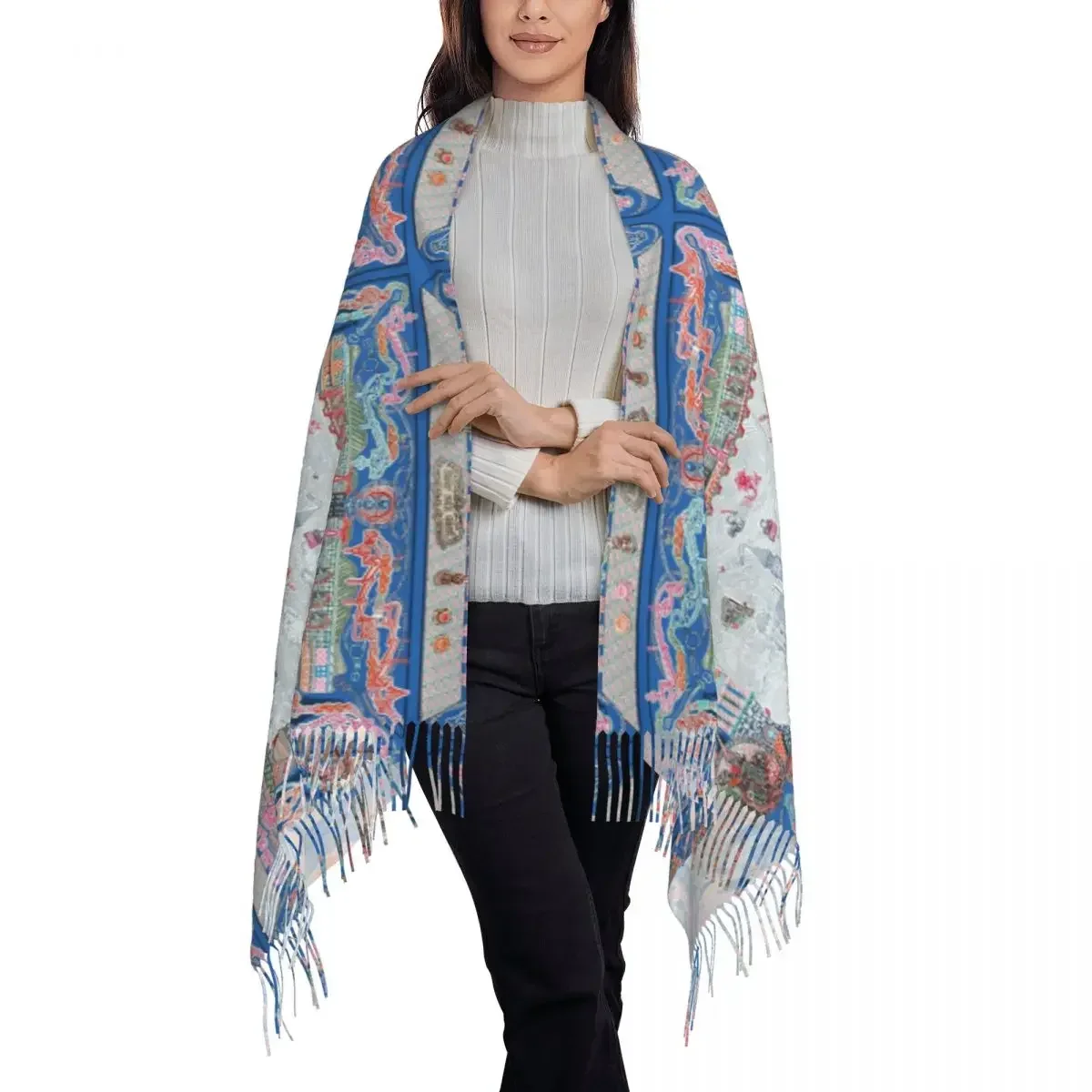 Bufanda al aire libre otoño Castillo estampado chal envolturas playa lujo H Bandana personalizada bufandas para la cabeza de marca de lujo para mujer