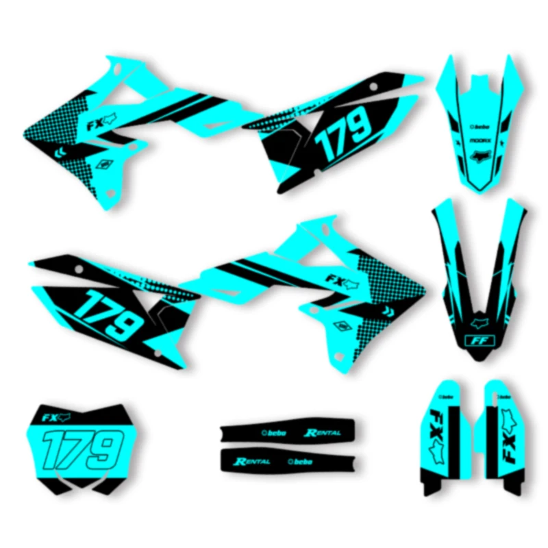 

Powerzone Custom Team Motorcycle Graphics For Suzuki RMZ450 2018-2022 Decals Sticker Kits for RMZ250 2019 2020 2021 2022