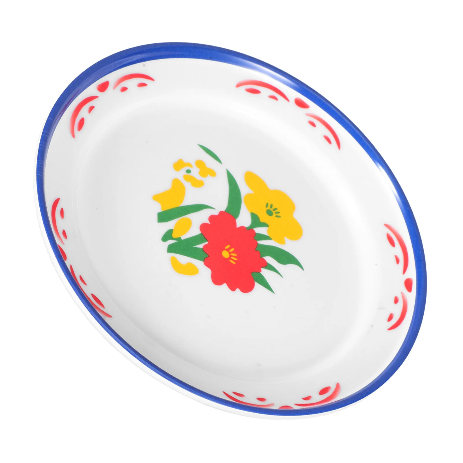 

Retro Floral Melamine Serving Platter Shatterproof for Bbq Party Supplies Outdoor Gatherings Food Serving Plate