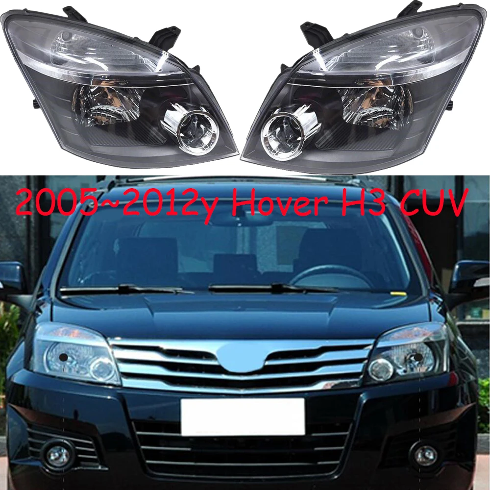 1pcs car bumper haval headlamp Greatwall Hover H3 CUV headlight 2005~2012y car accessories head lamp hover H3 fog lamp