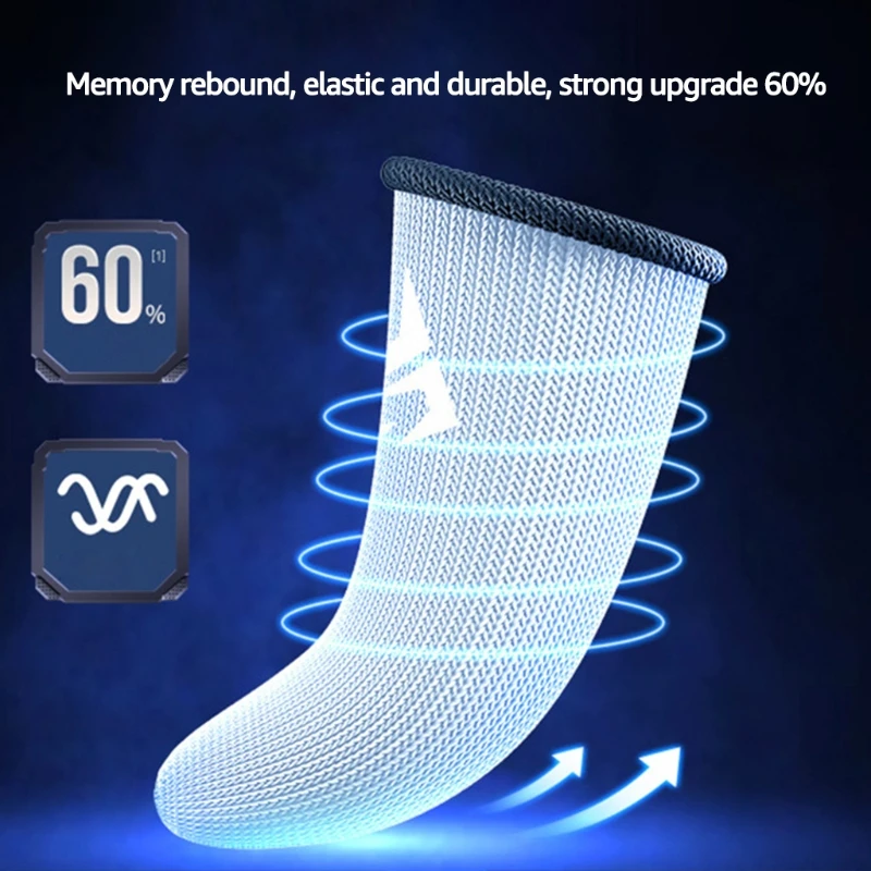 2 個通気性ゲーミングフィンガースリーブゲーム手袋抗汗親指指サック指先カバーモバイルゲーム用