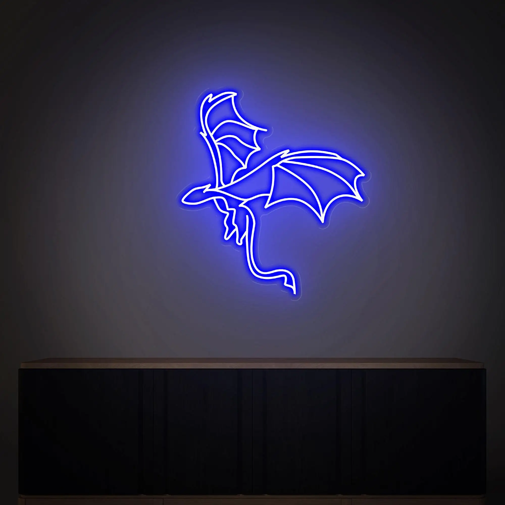 Flying Dragon Neon Sign Custom Game Room Sign Dragon Wall Aesthetics Decor Bar Beer Dragon Neon Birthday Gift for Kids