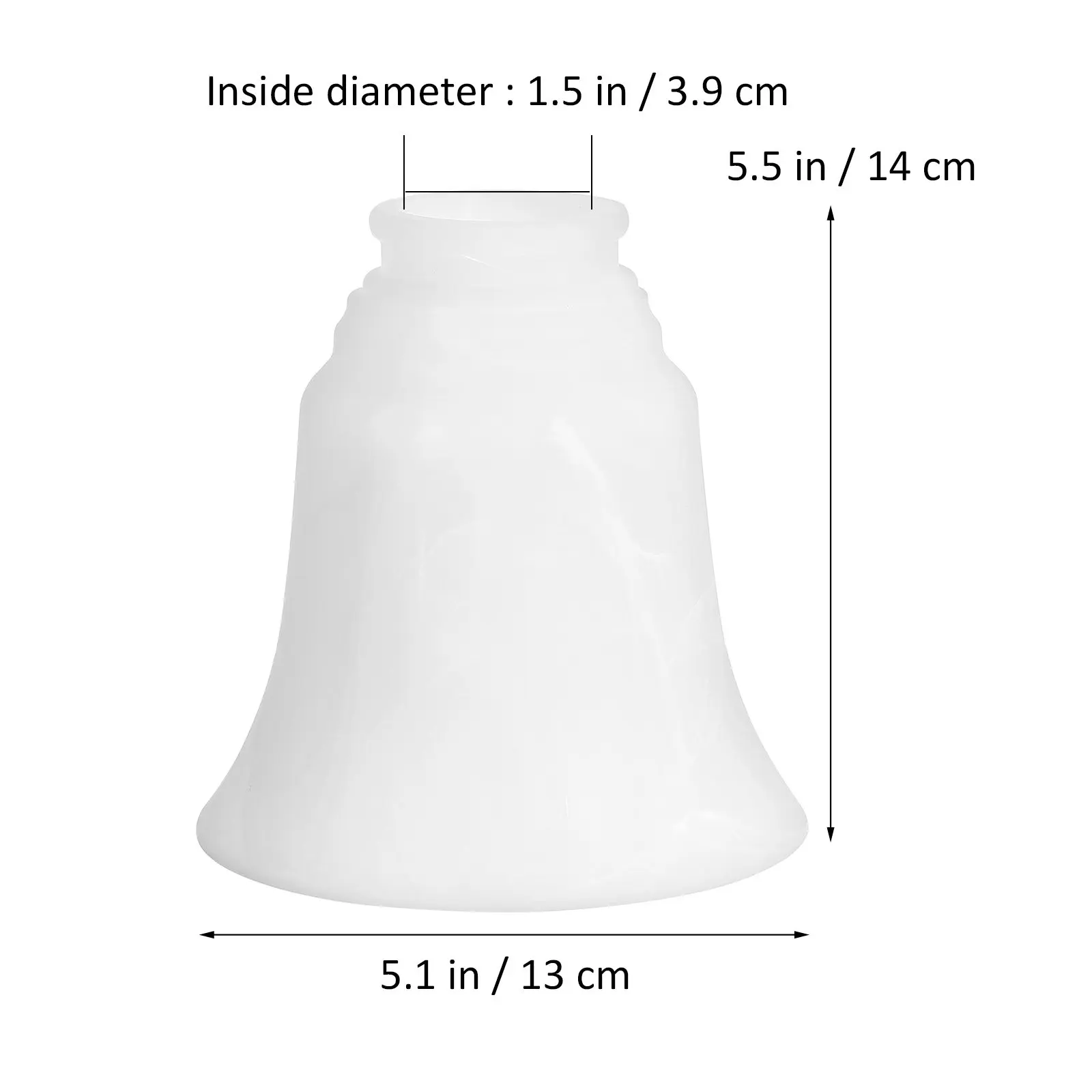4Pcs Frosted Glass Lampshade Ceiling Light Shade Fan Light Covers for Living Room Bedroom Soft Ambient Lighting Easy Install