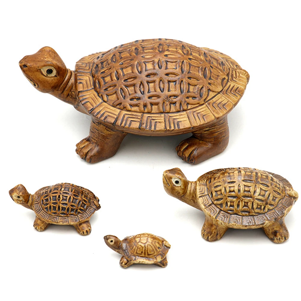 

Mini Turtle Ornament Realistic Simulation Ceramic Turtle Figurine For Micro Landscape Fairy Garden Fish Tank Decoration