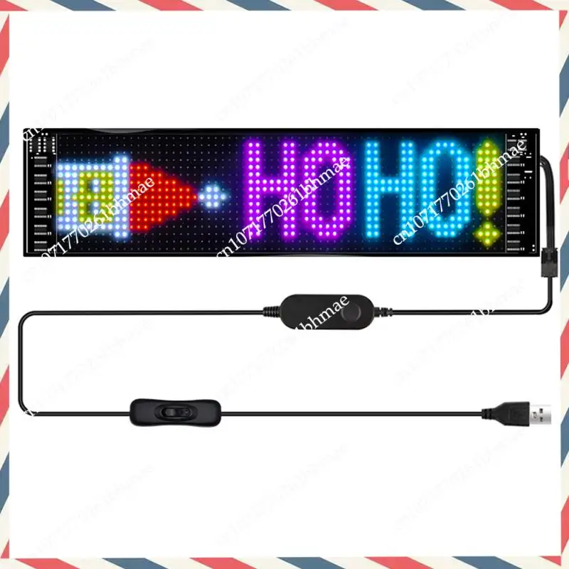 - لوحة بكسل LED A21Z، وحدة LED مرنة USB 5 فولت، شاشة عرض رسوم متحركة نصية تمرير RGB، تطبيق بلوتوث، 16X64 LED 9.2X37.2 سم سهلة
