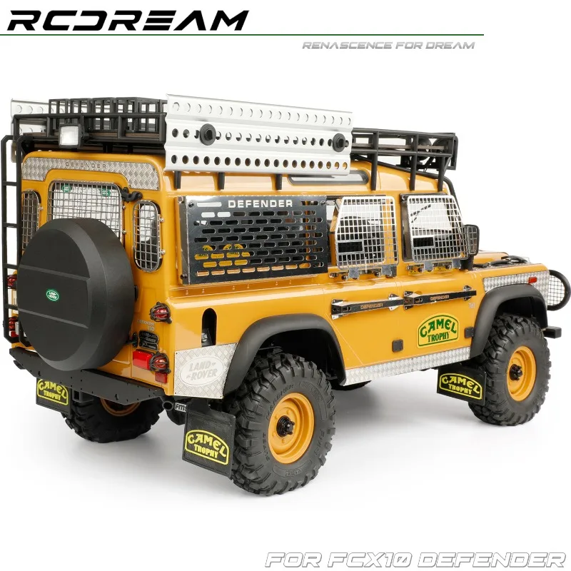 RC Car Hood/Side Skirt Skid Plate Metal Folding Side Window Net Flip-Out Table for 1/10 RC Crawler FMS FCX10 Camel Defender - view 5