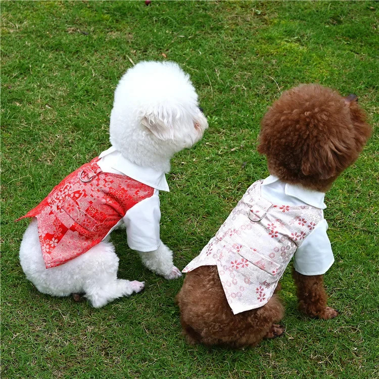 Dog Harness Vest Summer Cat Dog Clothes Shirt Puppy Apparel Pet Tang Suit Tuxedo Poodle Bichon Yorkshire Dog Clothing Costume