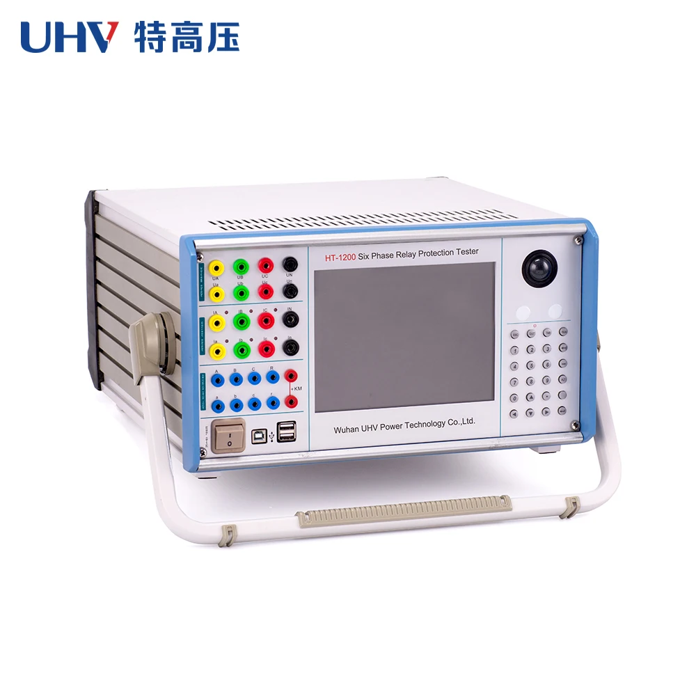 B UHV-1200 6 Phase Protective Relay Testing Device Universal Protection Relay Tester Six Phase