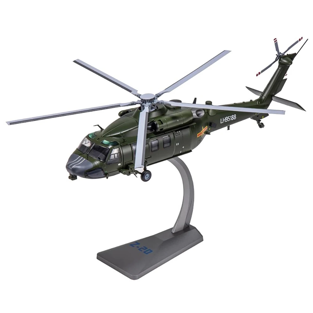 

1/72 Alloy Aircraft Chinese Army Transport Helicopter Z-20 Fighter Z20 Model Toy for Collection Room Decoration