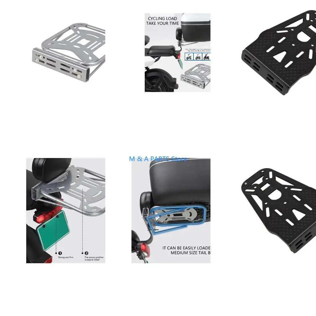 U1JF Luggage Rack Cargo Rack Mount for Electric Bikes and Scooters Simple Assembly Sturdy Construction