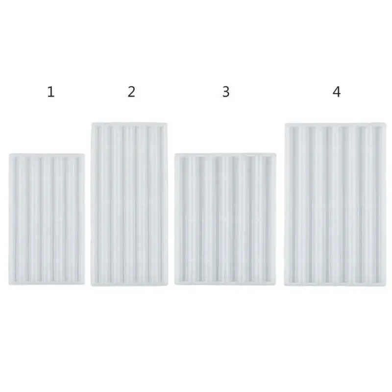 

G6KF Colorful Half-Round Wax Silicone Mold Handmade Long Wax Aroma