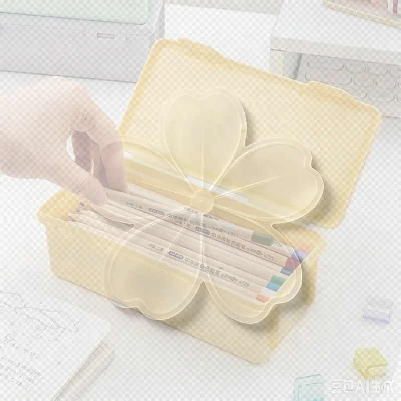 Colorful Pencil Box Large Capacity Plastic Organizer Storage Boxes For School Bulk Stackable Design Office Supplies