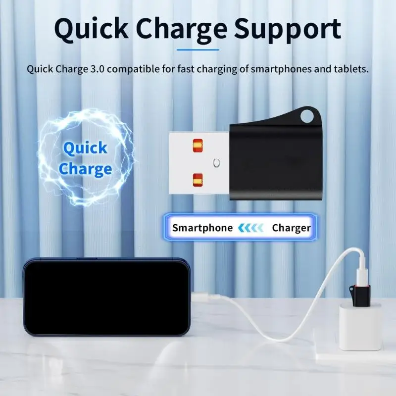 B03F Highly speed USB3.0 To Type C Adapter With Travel Friendly Strap 56KΩ Resistors For On Travel Professional Office Home