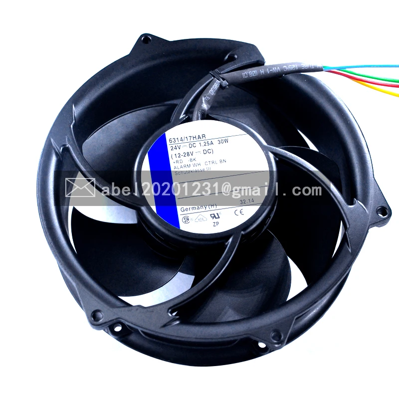 

BRAND NEW 6314/17HAR DC 24V 1.25A 30W 17251 172*51MM 4WIRE ORIGINAL COOLING FAN