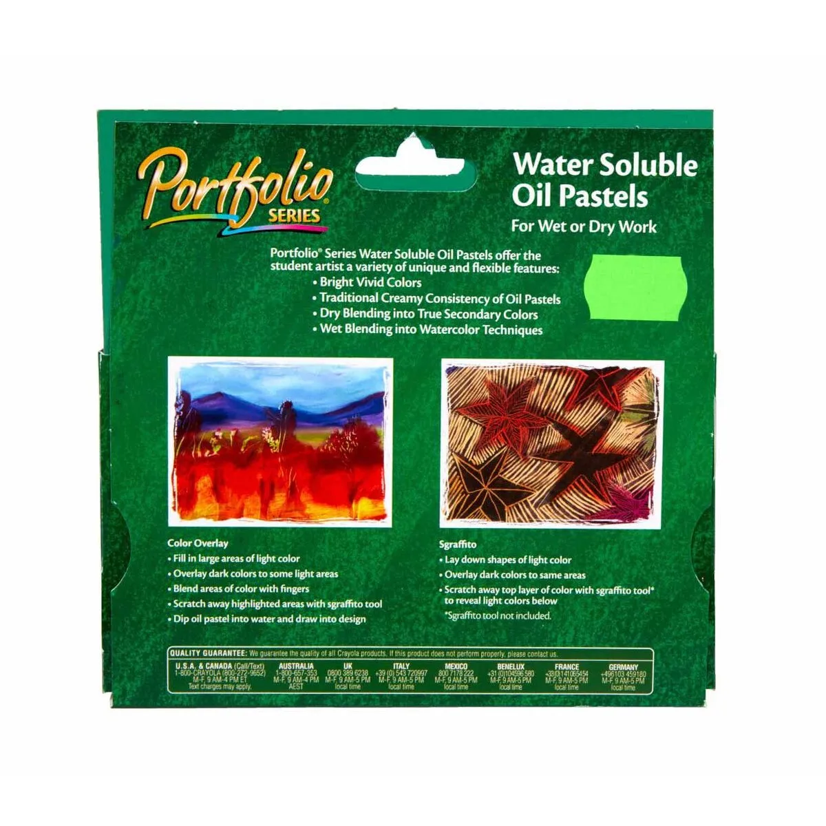 Crayola Oil Pastels Portfolio Series, Water Soluble, Colors may vary, 24 Count (52-3624)