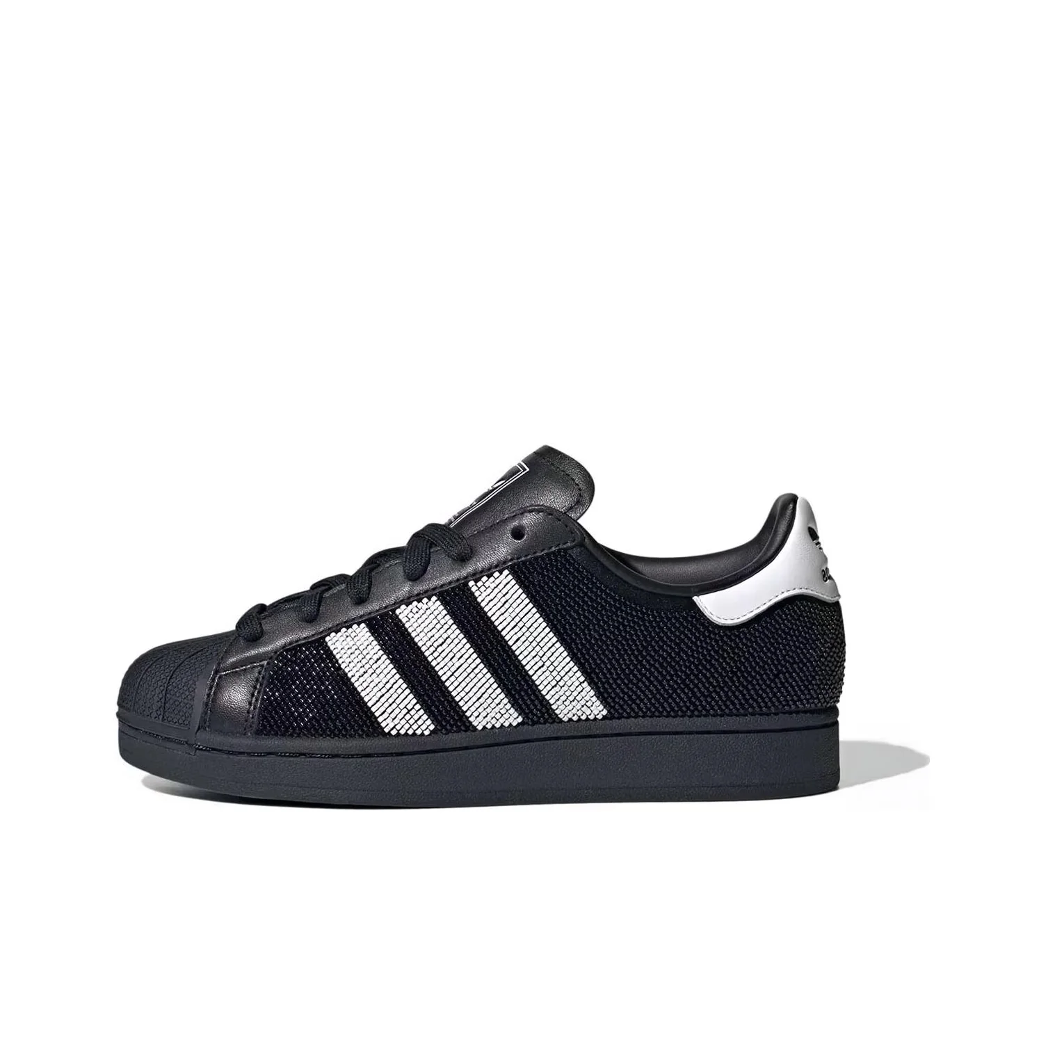 Adidas Originals Superstar 2 Skateboard Shoes Women's Low Top Black/White JH7098