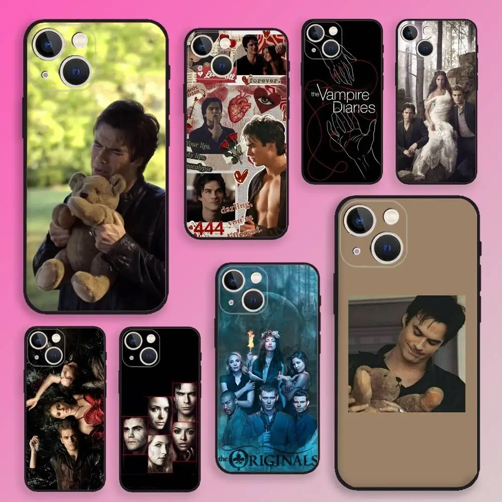 

The V-Vampires D-Diaries Phone Case For iPhone 16,15,14,13,12,11,Plus,Pro Max,XS,X,E,SE,Mini Soft Silicone Black Cover