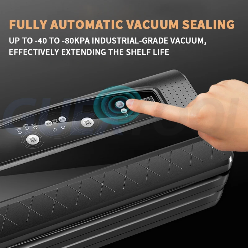 Food Vacuum Sealing Machine Small Household Automatic Vacuum Packaging Commercial Sealing Bag Plastic Sealer For Preservation