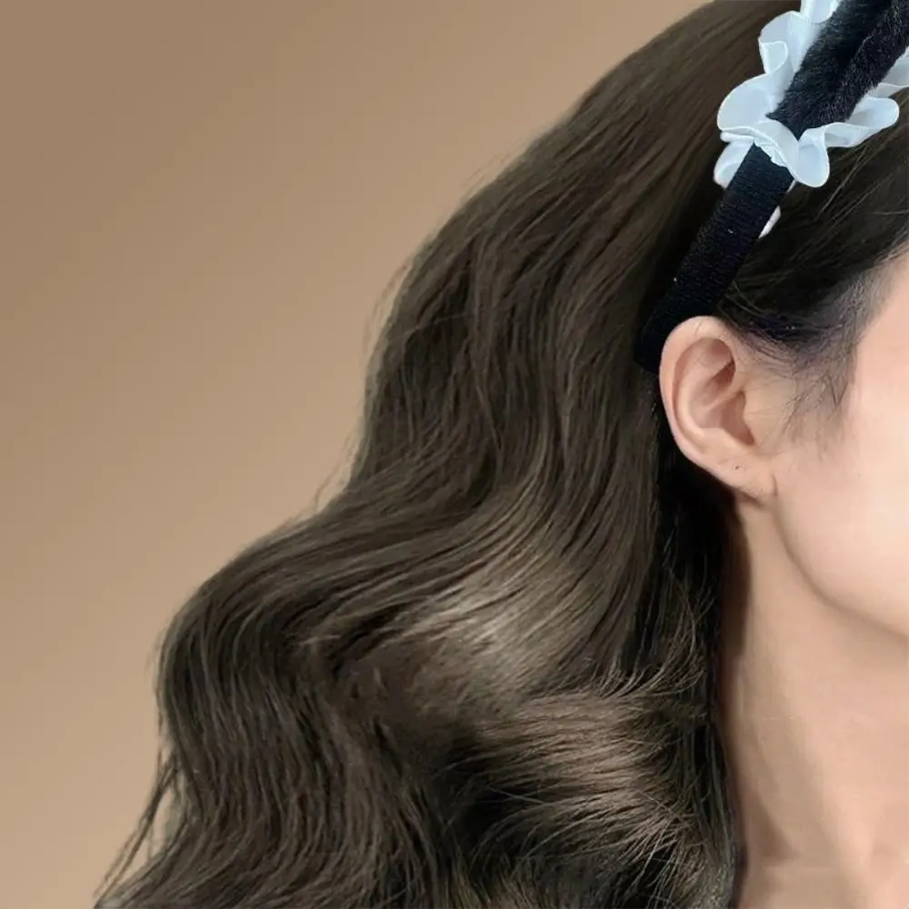 

Sweet Polyester Cat Ear Headbands Japanese-Style Photography Props Ruffled Headwear Lolita Hair Hoops Lolita Fashion