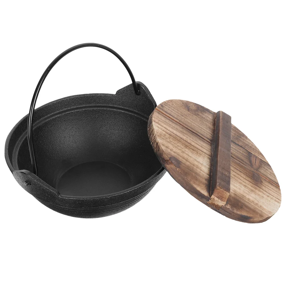 

Thread Japanese Sukiyaki Chaffing Dishes Soup Pot Wooden Outdoor Picnic Cookware Household Cooking