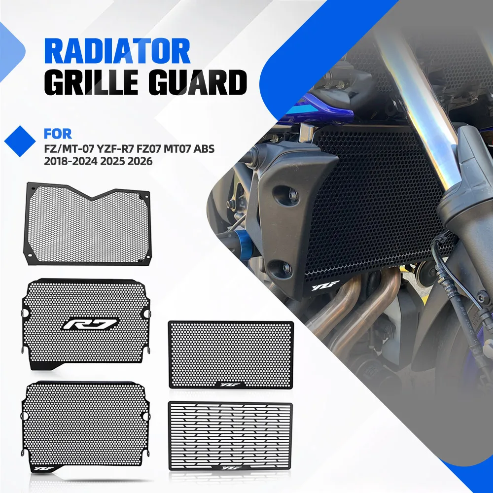 

Motorcycle Radiator Guard Protector Grill Cover Grille Protection For Yamaha FZ/MT-07 YZF-R7 FZ07 MT07 ABS 2018-2024 2025 2026
