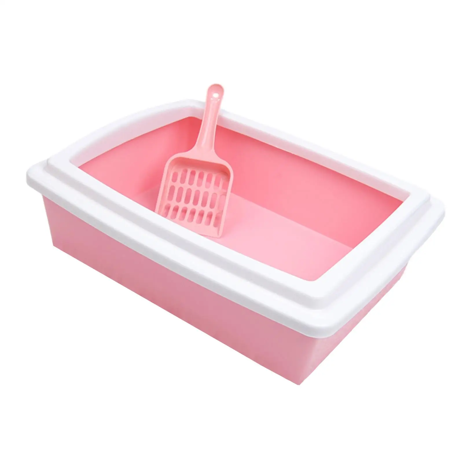 Cat Litter Tray Open Top, Pet Litter Tray, Sturdy Easy Clean Anti Splashing,